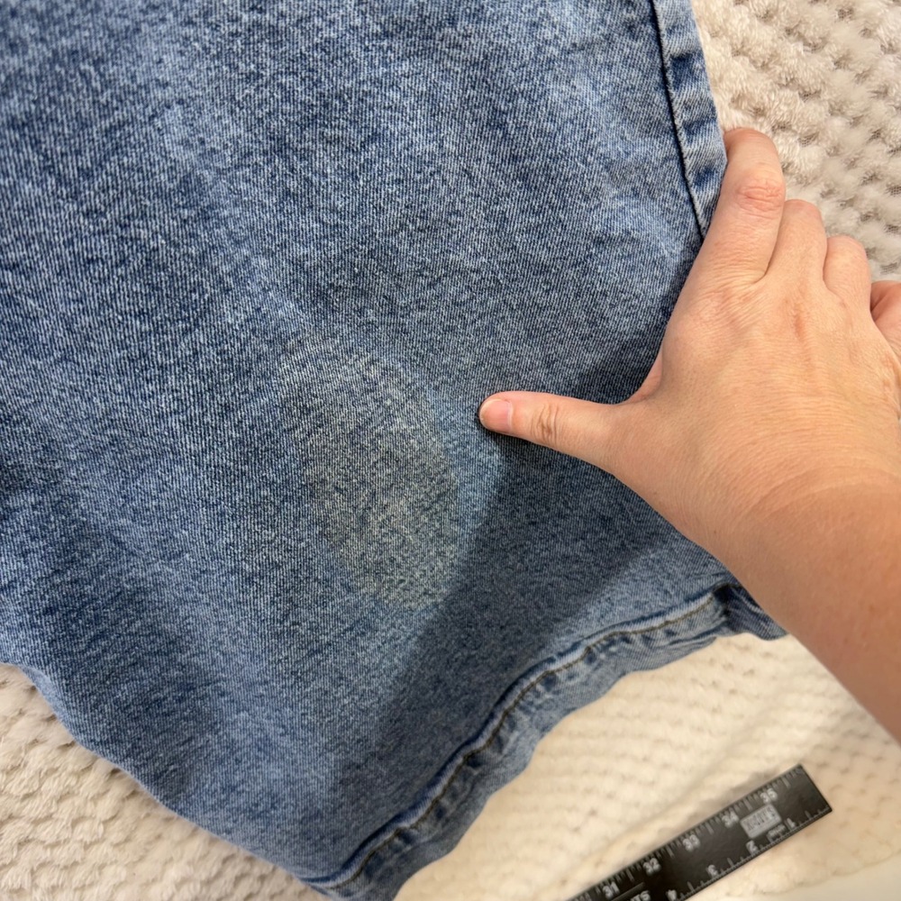 American Tall Luna High Rise Wide Leg Jeans Womens 32x35 Blue Heritage Faded - Picture 15 of 16
